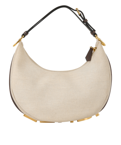 Fendigraphy Small Hobo Bag, &pound;995, Handbags, Beige/Brown, Canvas, Front view